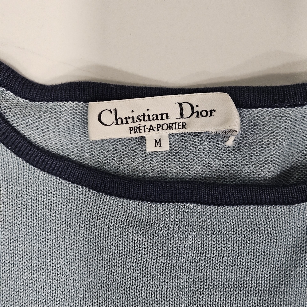 Christian Dior Navy Striped Women's Sweatshirt - Picture 6 of 11